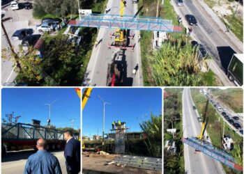 Αγρίνιο: Τοποθετήθηκε η νέα πεζογέφυρα στη Μεγάλη Χώρα (ΦΩΤΟ – ΒΙΝΤΕΟ)