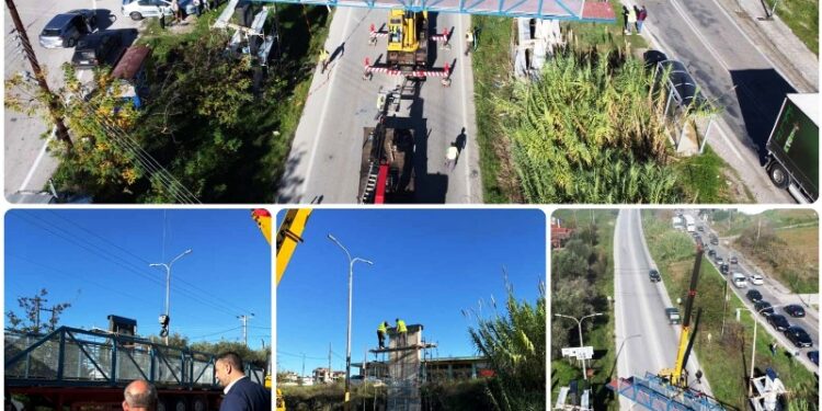 Αγρίνιο: Τοποθετήθηκε η νέα πεζογέφυρα στη Μεγάλη Χώρα (ΦΩΤΟ – ΒΙΝΤΕΟ)