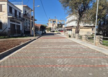 Ολοκληρώθηκε από τον Δήμο Αμφιλοχίας η πεζοδρόμηση κεντρικού δρόμου στην Τοπική Κοινότητα Σπάρτου