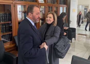 Επίσκεψη της Χριστίνας Σταρακά στο Δικαστικό Μέγαρο Μεσολογγίου