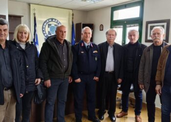 Εθιμοτυπική επίσκεψη του Συνδέσμου Αποστράτων Σωμάτων Ασφαλείας Αγρινίου, στον Ταξίαρχο ΕΛ.ΑΣ.  Παπαγρίβα Κοσμά.