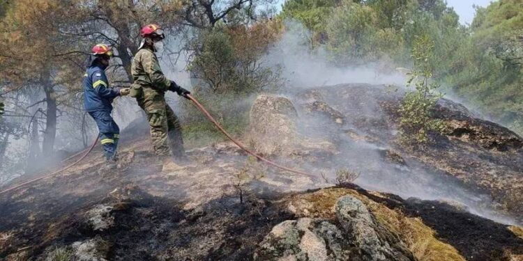 Κινητοποίηση της Πυροσβεστικής για φωτιά στο Μεσολόγγι