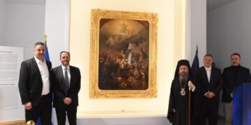 Υποδοχή του αυθεντικού πίνακα «Η Έξοδος του Μεσολογγίου» του Θεόδωρου Βρυζάκη στο Μεσολόγγι