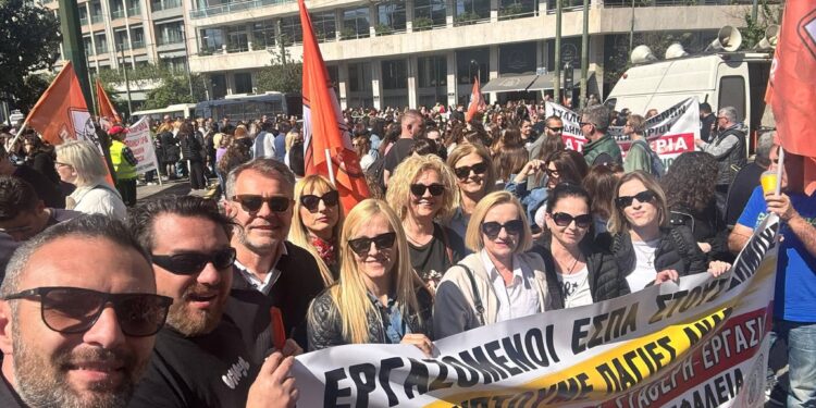 Δυναμικό “παρών” εργαζομένων από την Αιτωλοακαρνανία στην πανελλαδική απεργία της ΠΟΕ-ΟΤΑ στην Αθήνα