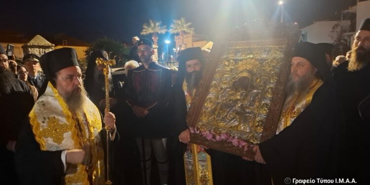 Αναχώρησε η Ιερά Εικόνα της Παναγίας «Άξιον Εστί» από την Ιερά Πόλη Μεσολογγίου