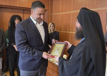 Στην έδρα της Π.Ε. Αιτωλοακαρνανίας  τα μέλη της Ιεράς Κοινότητας Αγίου Όρους – Υποδοχή από τον Θ. Μαυρομμάτη