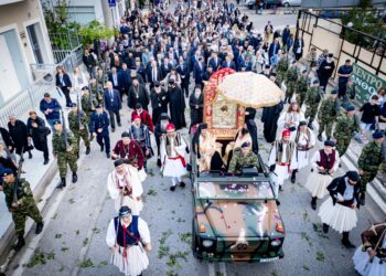 Μέσα σε ατμόσφαιρα συγκίνησης και χαράς το Μεσολόγγι υποδέχθηκε την Ιερά Εικόνα Παναγίας «Άξιον Εστί»