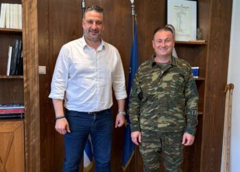 Συνάντηση Μαυρομμάτη με τον νέο Διοικητή του ΚΕΝ Μεσολογγίου
