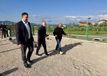 Αυτοψία Μαυρομμάτη-Κατσακιώρη στα έργα άθλησης και ανάπλασης στα Τριανταίικα