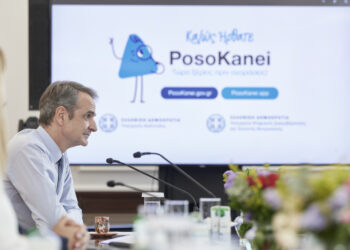 Ενημερωτικό σημείωμα για την παρουσίαση της εφαρμογής PosoKanei σε σύσκεψη υπό τον Πρωθυπουργό Κυριάκο Μητσοτάκη