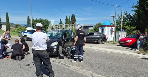 Σοβαρό τροχαίο στην Παλαιοπαναγιά Ναυπακτίας – Μοτοσικλετιστής τραυματίστηκε σοβαρά