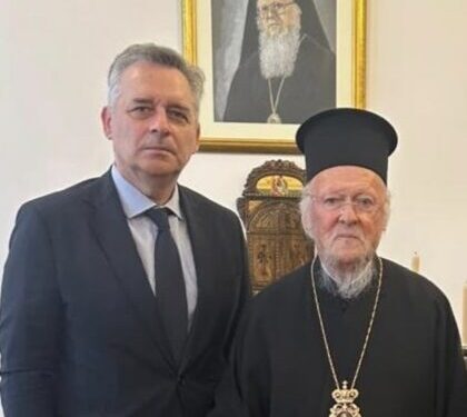 Παρουσία του Γεν. Γραμματέα της Αποκεντρωμένης Διοίκησης, Δ. Κατσαρού, στην τελετή αναγόρευσης του Οικουμενικού Πατριάρχη κ.κ. Βαρθολομαίου