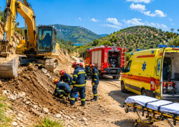Τραγωδία στο Ξηρόμερο: Χωρίς τις αισθήσεις του ο εργάτης που καταπλακώθηκε από φερτά υλικά