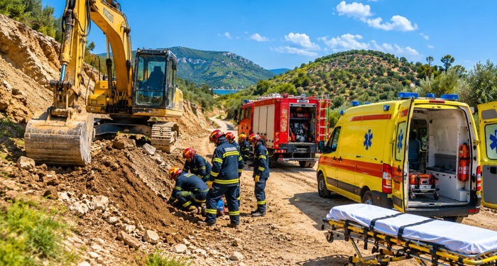 Τραγωδία στο Ξηρόμερο: Χωρίς τις αισθήσεις του ο εργάτης που καταπλακώθηκε από φερτά υλικά