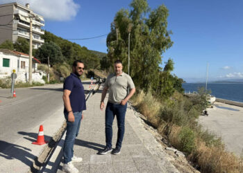 Αμφιλοχία: Αυτοψία Μαυρομμάτη στο μεγάλο έργο ανάπλασης της δυτικής ακτογραμμής