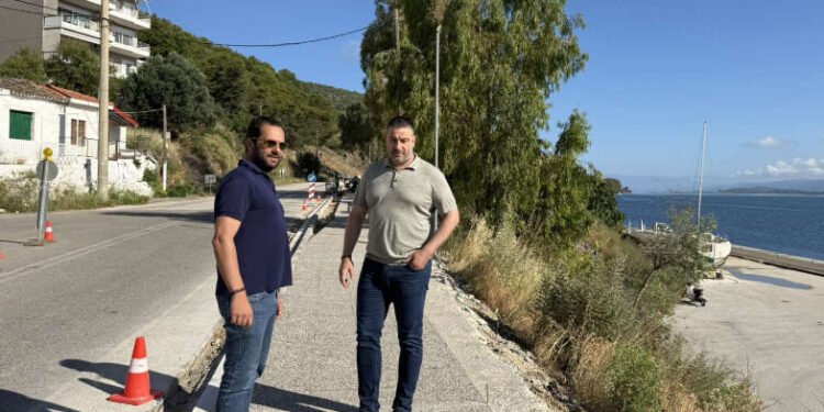 Αμφιλοχία: Αυτοψία Μαυρομμάτη στο μεγάλο έργο ανάπλασης της δυτικής ακτογραμμής