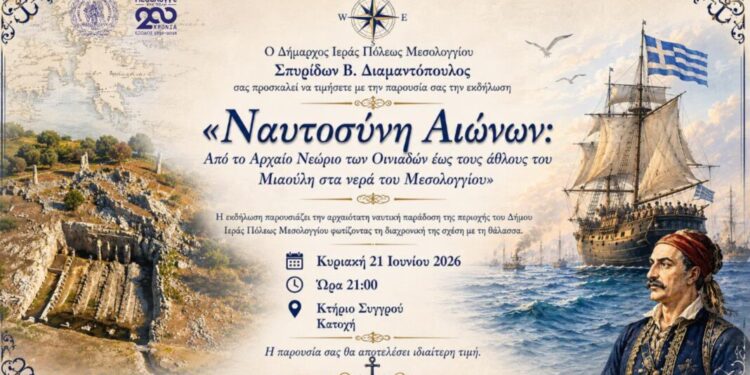 Από το Αρχαίο Νεώριο στους ναυτικούς άθλους του 1821: Μια μοναδική ιστορική αναδρομή στη ναυτική κληρονομιά του Μεσολογγίου