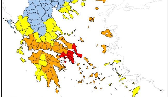 Παραμένει πολύ υψηλός ο κίνδυνος πυρκαγιάς το Σάββατο στην Δυτική Ελλάδα