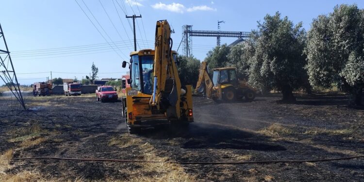 Αγρίνιο: Πυρκαγιά εκδηλώθηκε σε χώρο πλησίον του Αστυνομικού Μεγάρου