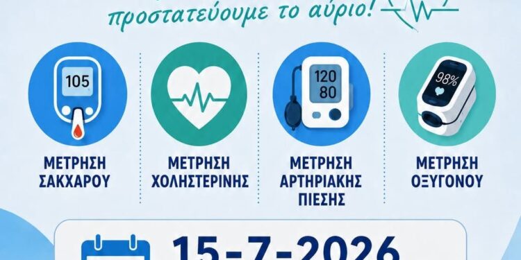 Δράσεις δωρεάν μετρήσεων σακχάρου, χοληστερίνης, αρτηριακής πίεσης και οξυγόνου στην Σπολαίτα