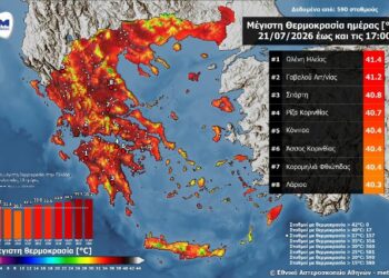 Στο “φούρνο” η Αιτωλοακαρνανία – Ξεπέρασε τους 41°C η θερμοκρασία!