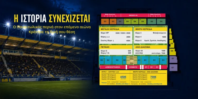 Ξεκινά η διάθεση των εισιτηρίων διαρκείας του Παναιτωλικού – Από 50 ευρώ για τη νέα σεζόν