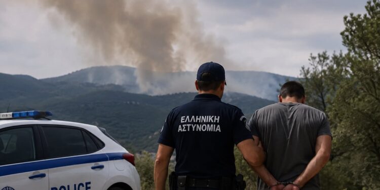 Σύλληψη στο Ξηρόμερο για πυρκαγιά σε υπαίθριο χώρο
