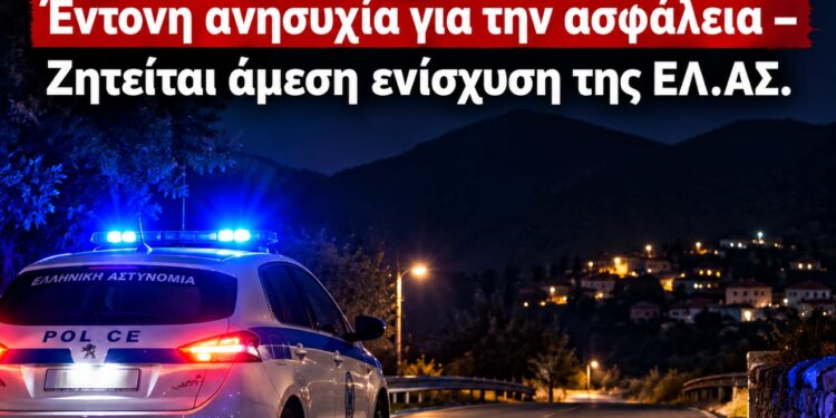 Ορεινή Τριχωνίδα: «Ένας αστυνομικός τη νύχτα» – Στη Βουλή η ασφάλεια των κατοίκων