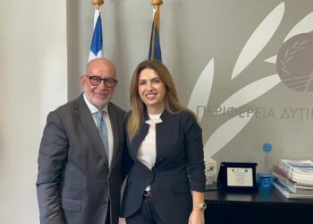 Σε εξαιρετικό κλίμα συνεργασίας η συνάντηση της Νίκης Φλώρου-Καραγιάννη με τον Παναγιώτη Σακελλαρόπουλο στην Περιφέρεια Δυτικής Ελλάδας